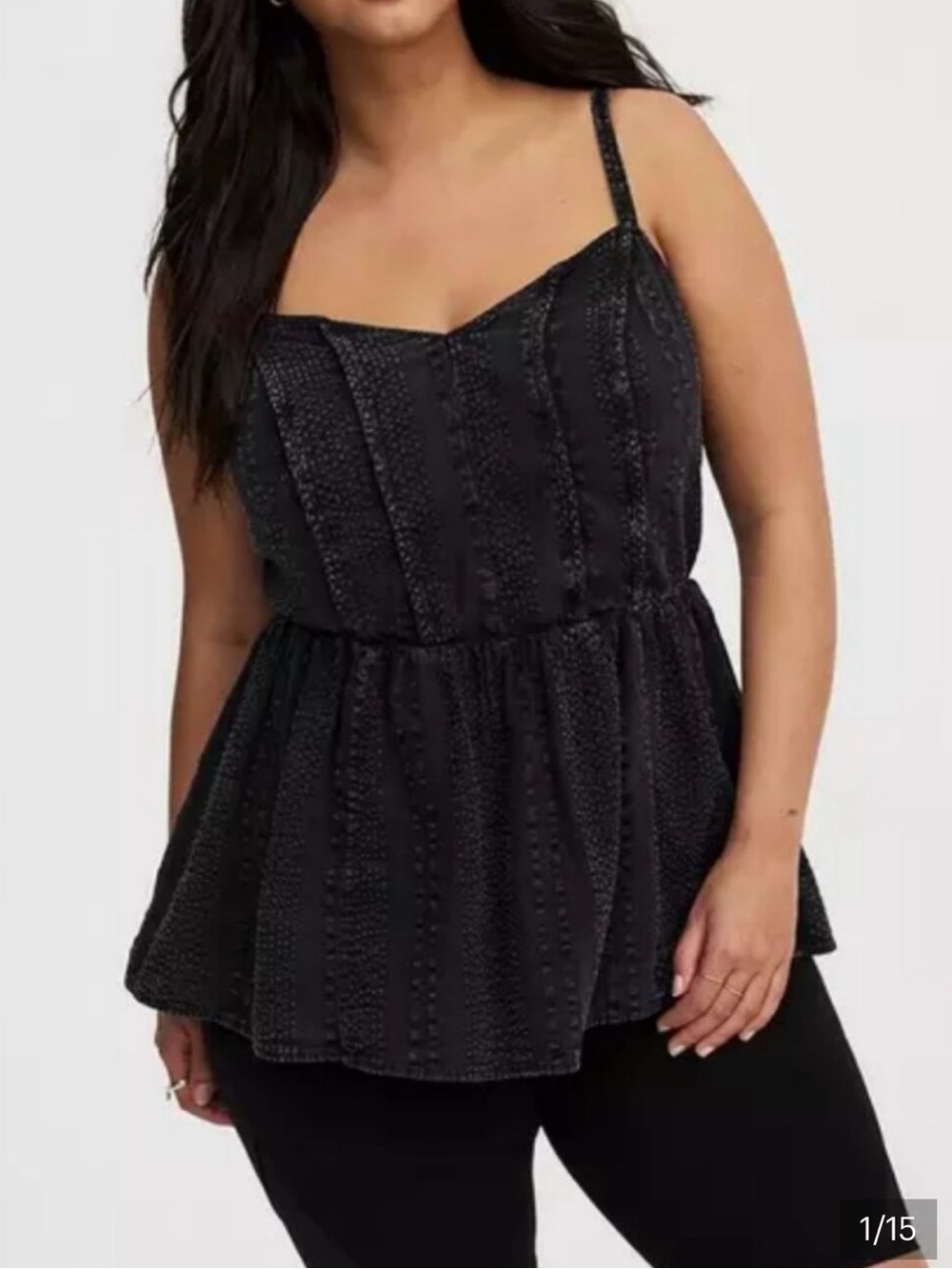 NWT Torrid Babydoll Cotton Dobby Stripe Corset Cami size 4x (26)